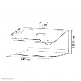 Neomounts by Newstar NSLS050 kannettavan tietokoneen teline 43,2 cm (17") Hopea