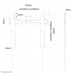 Neomounts by Newstar LED-W400 139,7 cm (55") Musta