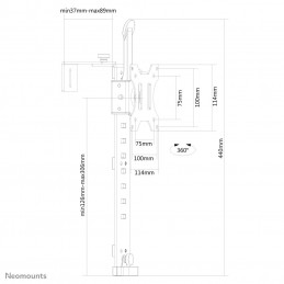 Neomounts by Newstar FPMA-CH100 76,2 cm (30") Puristin Musta