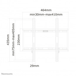 Neomounts by Newstar PLASMA-WKIT1 TV-kiinnike 139,7 cm (55") Musta
