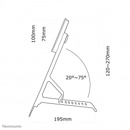 Neomounts by Newstar FPMA-D825 68,6 cm (27") Vapaasti seisova Musta