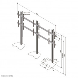 Neomounts by Newstar Pro NMPRO-S32 kyltin näyttökiinnike 139,7 cm (55") Musta