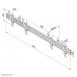 Neomounts by Newstar Pro NMPRO-WMB2 kyltin näyttökiinnike 139,7 cm (55") Musta