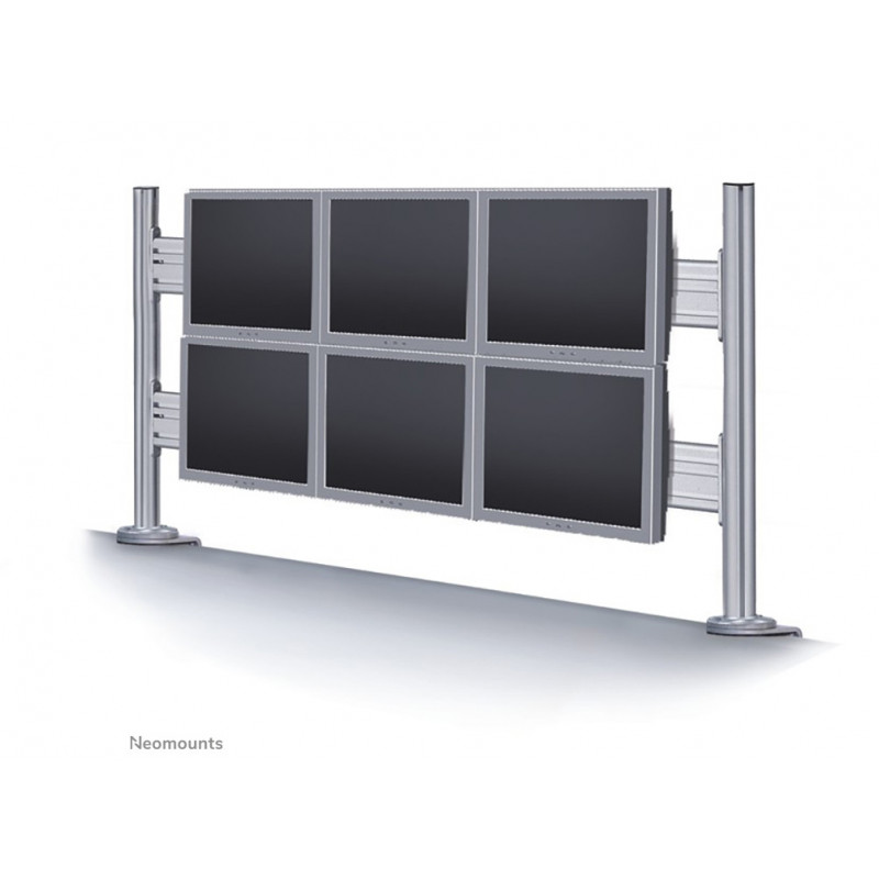 Neomounts by Newstar FPMA-DTB200 monitorin kiinnike ja jalusta 61 cm (24") Puristin Hopea