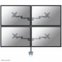 Neomounts by Newstar FPMA-D935D4 monitorin kiinnike ja jalusta 68,6 cm (27") Puristin Hopea