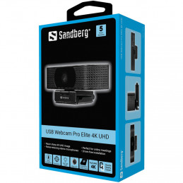 Sandberg 134-28 verkkokamera 8,3 MP 3840 x 2160 pikseliä USB 2.0 Musta