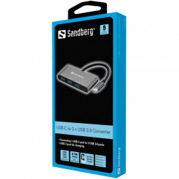Sandberg USB-C to 3xUSB 3.0 Hub + PD