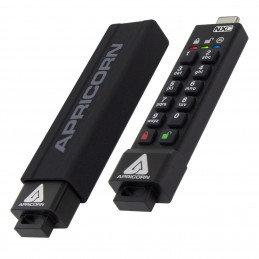 Apricorn Aegis Secure Key 3NXC USB-muisti 16 GB USB A-tyyppi 3.2 Gen 1 (3.1 Gen 1) Musta