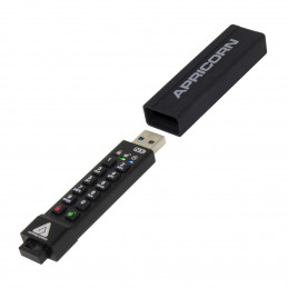 Apricorn ASK3 USB-muisti 8 GB USB A-tyyppi 3.2 Gen 1 (3.1 Gen 1) Musta