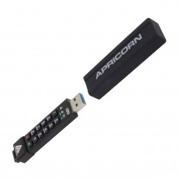 Apricorn ASK3 USB-muisti 8 GB USB A-tyyppi 3.2 Gen 1 (3.1 Gen 1) Musta