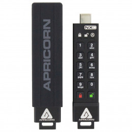 Apricorn Aegis Secure Key 3NXC USB-muisti 64 GB USB A-tyyppi 3.2 Gen 1 (3.1 Gen 1) Musta