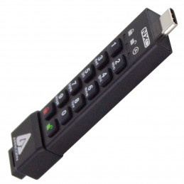 Apricorn Aegis Secure Key 3NXC USB-muisti 64 GB USB A-tyyppi 3.2 Gen 1 (3.1 Gen 1) Musta