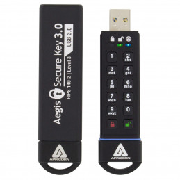 Apricorn Aegis Secure Key 3.0 USB-muisti 480 GB USB A-tyyppi 3.2 Gen 1 (3.1 Gen 1) Musta