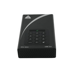 Apricorn Aegis Padlock DT FIPS USB3.0 4TB ulkoinen kovalevy 4000 GB Musta