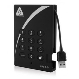 Apricorn Aegis Padlock Fortress 1TB ulkoinen kovalevy 1000 GB Musta