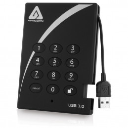Apricorn Aegis Padlock USB 3.0 500GB ulkoinen kovalevy Musta