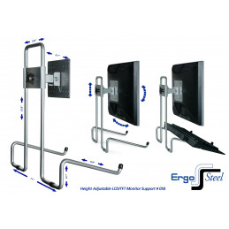 R-Go Tools RGOSC050+ monitorin kiinnike ja jalusta 68,6 cm (27") Hopea