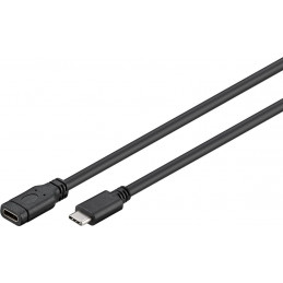 Goobay 45393 USB-kaapeli 1 m USB 3.2 Gen 1 (3.1 Gen 1) USB C Musta