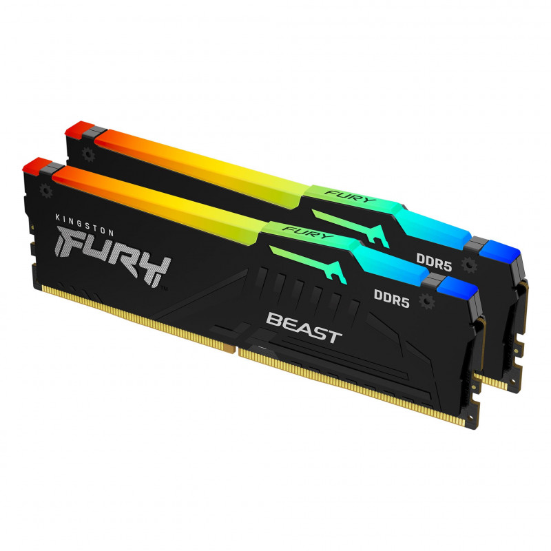 Kingston Technology FURY Beast RGB muistimoduuli 32 GB 2 x 16 GB DDR5 4800 MHz