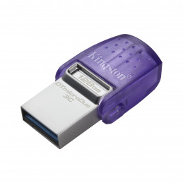 Kingston Technology DataTraveler microDuo 3C USB-muisti 128 GB USB Type-A   USB Type-C 3.2 Gen 1 (3.1 Gen 1) Ruostumaton teräs,