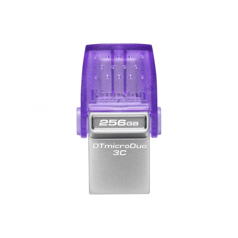 Kingston Technology DataTraveler microDuo 3C USB-muisti 256 GB USB Type-A   USB Type-C 3.2 Gen 1 (3.1 Gen 1) Ruostumaton teräs,