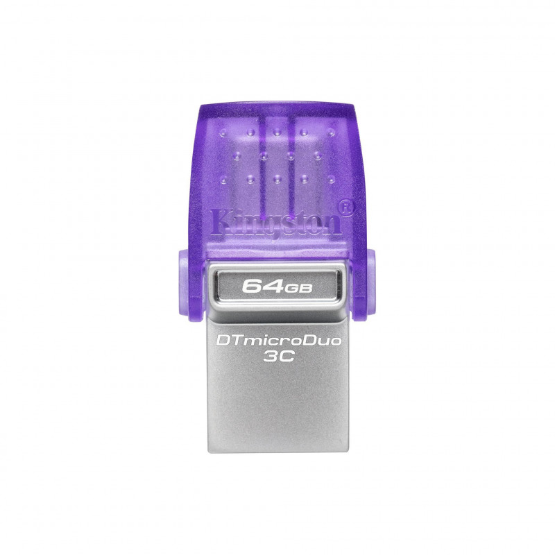 Kingston Technology DataTraveler microDuo 3C USB-muisti 64 GB USB Type-A   USB Type-C 3.2 Gen 1 (3.1 Gen 1) Purppura,