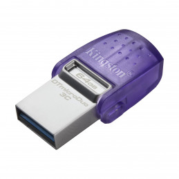 Kingston Technology DataTraveler microDuo 3C USB-muisti 64 GB USB Type-A   USB Type-C 3.2 Gen 1 (3.1 Gen 1) Purppura,