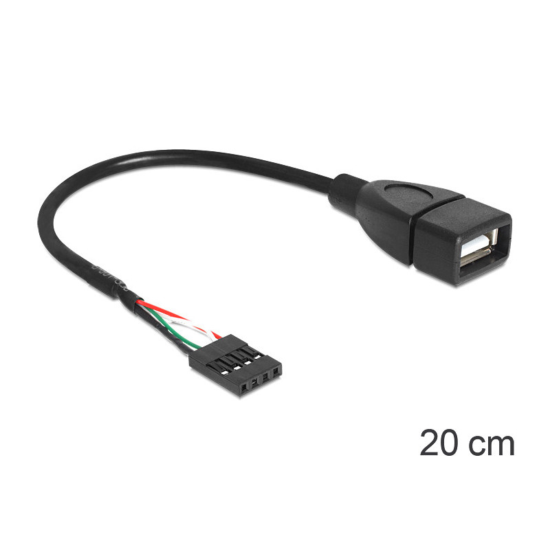 DeLOCK 83291 USB-kaapeli 0,2 m USB A Musta