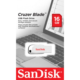 SanDisk Cruzer Blade USB-muisti 16 GB USB A-tyyppi 2.0 Valkoinen