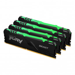 Kingston Technology FURY Beast RGB muistimoduuli 64 GB 4 x 16 GB DDR4 3200 MHz