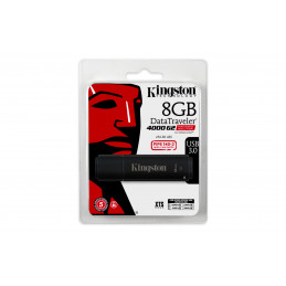 Kingston Technology DataTraveler 4000G2 with Management 8GB USB-muisti USB A-tyyppi 3.2 Gen 1 (3.1 Gen 1) Musta