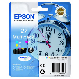 Epson Alarm clock 27 DURABrite Ultra mustekasetti 1 kpl Alkuperäinen Syaani, Magenta, Keltainen