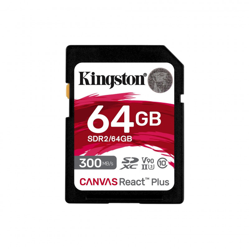 Kingston Technology Canvas React Plus 64 GB SD UHS-II Luokka 10