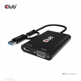 CLUB3D CSV-1611 keskitin USB 2.0 Micro-A