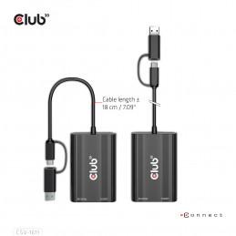 CLUB3D CSV-1611 keskitin USB 2.0 Micro-A