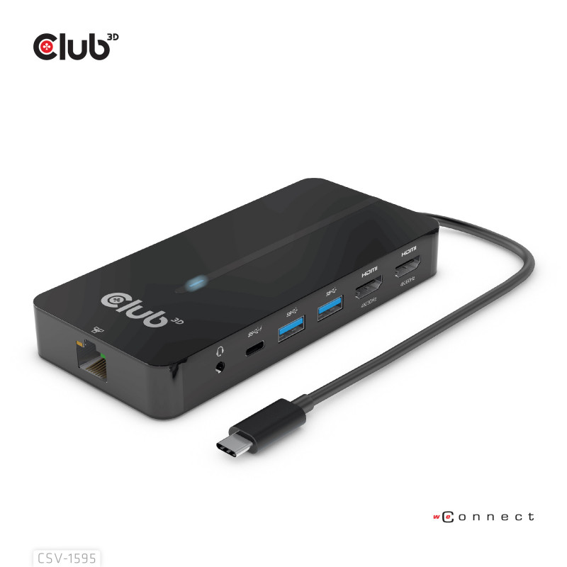 CLUB3D CSV-1595 keskitin USB 3.2 Gen 1 (3.1 Gen 1) Type-C