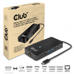 CLUB3D CSV-1595 keskitin USB 3.2 Gen 1 (3.1 Gen 1) Type-C