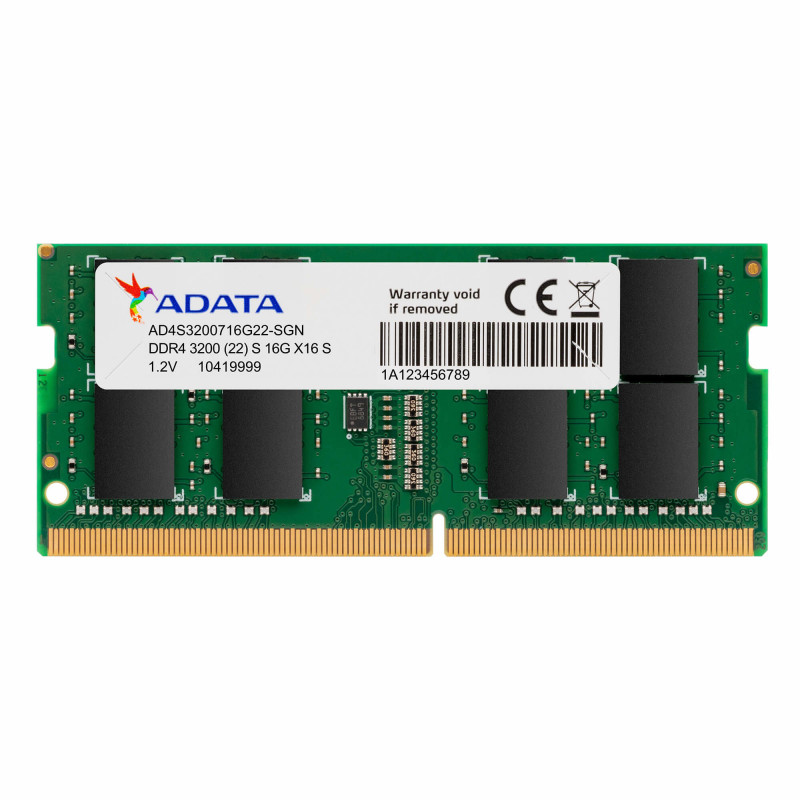 ADATA AD4S32008G22-SGN muistimoduuli 8 GB 1 x 8 GB DDR4 3200 MHz