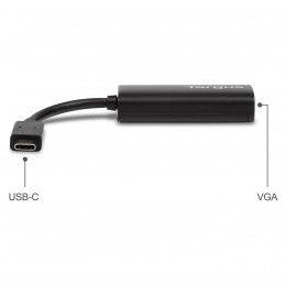 Targus ACA934EUZ videokaapeli-adapteri 0,17 m USB Type-C VGA (D-Sub) Musta
