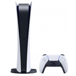 Sony PlayStation 5 Digital Edition 825 GB Wi-Fi Musta, Valkoinen