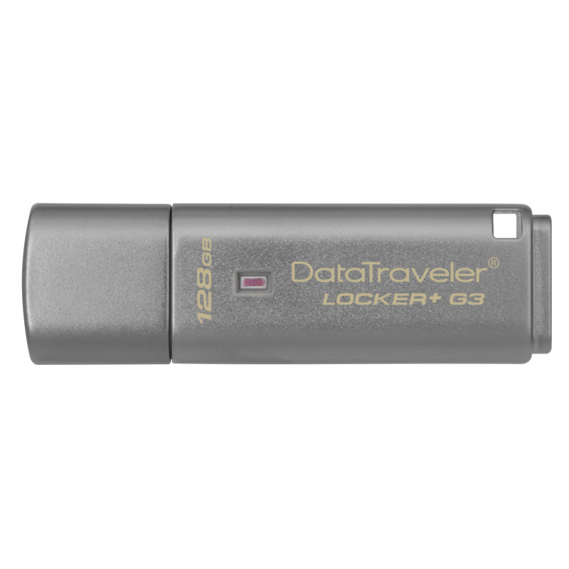 Kingston Technology DataTraveler Locker+ G3 USB-muisti 128 GB USB A-tyyppi 3.2 Gen 1 (3.1 Gen 1) Hopea