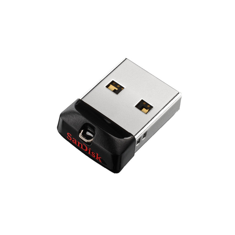 SanDisk Cruzer Fit USB-muisti 64 GB USB A-tyyppi 2.0 Musta, Hopea