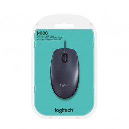 Logitech M100 hiiri Molempikätinen USB A-tyyppi Optinen 1000 DPI