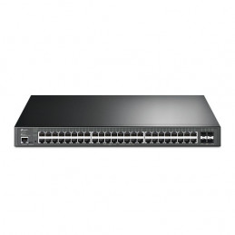 TP-Link TL-SG3452XP JetStream PoE Switch Hallittu L2+ Gigabit Ethernet (10 100 1000) Power over Ethernet -tuki 1U Musta