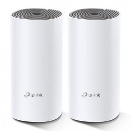 TP-Link Deco E4 (2-pack) Kaksitaajuus (2,4 GHz 5 GHz) Wi-Fi 5 (802.11ac) Valkoinen, Harmaa Sisäinen