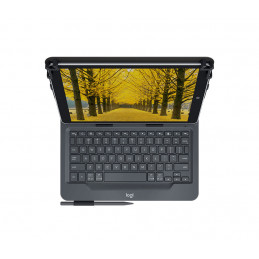 Logitech Universal Folio with integrated keyboard for 9-10 inch tablets Musta Bluetooth Tanska