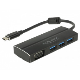 DeLOCK 63932 keskitin USB 3.2 Gen 1 (3.1 Gen 1) Type-C 5000 Mbit s Musta