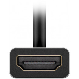 Goobay 60194 videokaapeli-adapteri 0,15 m USB Type-C HDMI Musta, Hopea