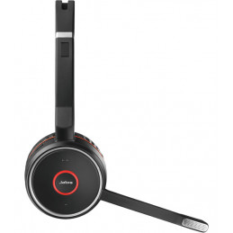 Jabra Evolve 75 MS Stereo Kuulokkeet Pääpanta Bluetooth Musta, Punainen