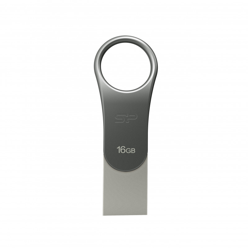 Silicon Power Mobile C80 USB-muisti 16 GB USB Type-A   USB Type-C 3.2 Gen 1 (3.1 Gen 1) Titaani